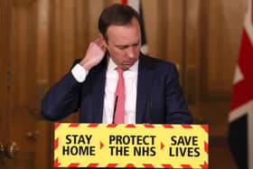 Then-health secretary Matt Hancock