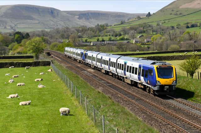 A Northern train passes through Hope Valley