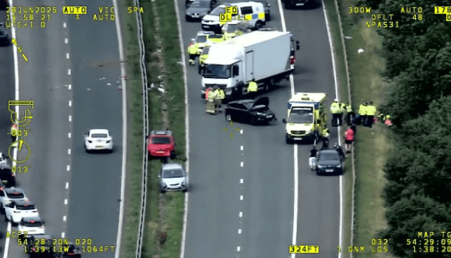 Tamani Cama, 33, from Ixworth, Suffolk, was behind the wheel of a black Ford Focus on the A1(M) southbound between junctions 57 and 53 on the afternoon of June 28, 2025.