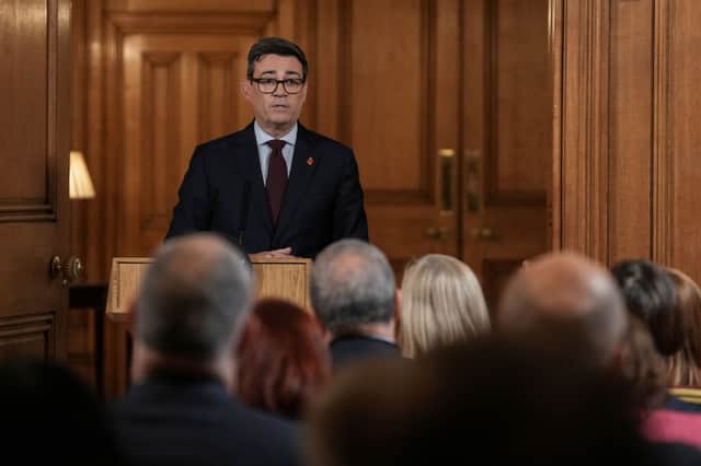 Prime Minister Andy Burnham speaking during the Rough Sleeping Summit at 10 Downing Street in London. Credit: Carlos Jasso/Press Association