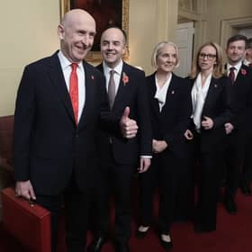 John Healey with his team of ministers.