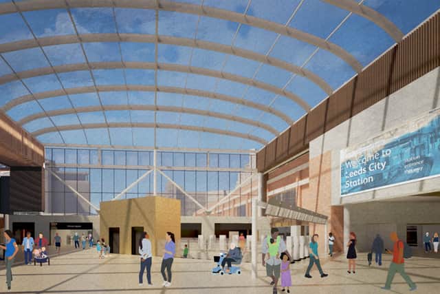 The plans for the refurbished Leeds station concourse. Credit: DfT