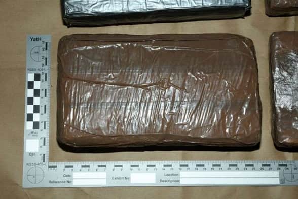 Block of cheese seized were found to contain two 'bricks' of cocaine