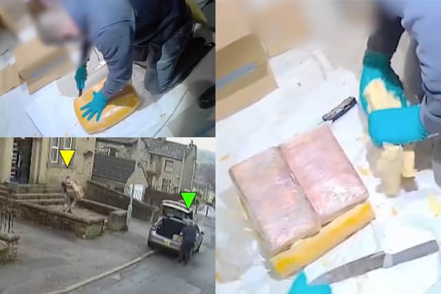 Lancashire Police discovered shrink-wrapped wheels of Gouda cheese containing £450m cocaine