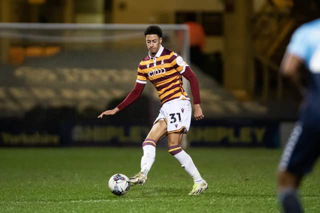 Jonathan Tomkinson spent the 2023/24 season on loan at Bradford City.