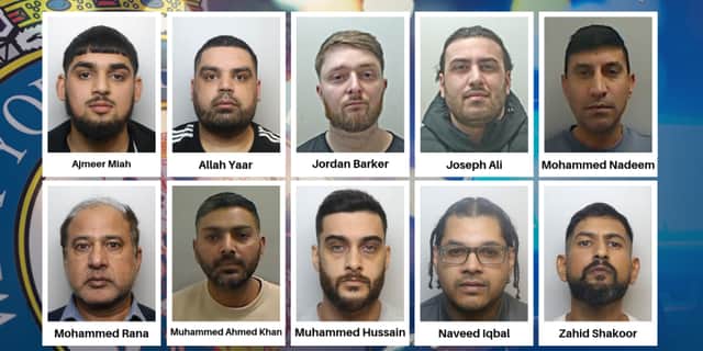 Ten men were jailed
