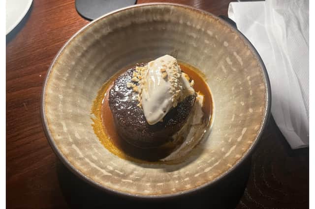 Guinness sticky toffee pudding.