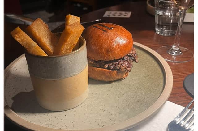 Dry aged smashed patty burger.