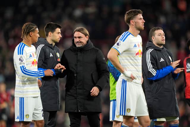 Daniel Farke's Leeds United were beaten 2-0 by AFC Bournemouth.