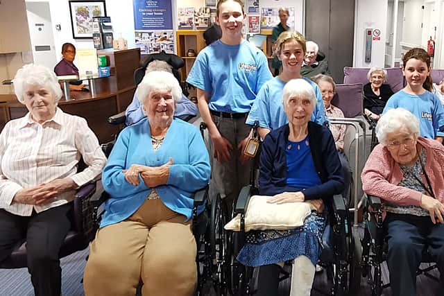 Three talented 10 year old entertained Lindum House care home residents
