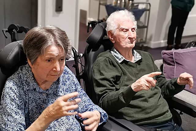 Lindum House care home residents enjoying the music