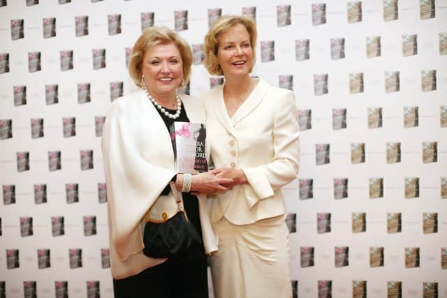Barbara Taylor Bradford with Jenny Seagrove at the Dorchester Hotel to celebrate 30 years in publishing in addition to being the Woman of Substance awards. Picture: TOBY MADDEN