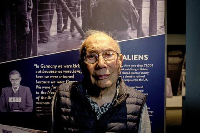 Heinz Skyte pictured at the Holocaust Exhibition and Learning Centre in Huddersfield.
Photo: John Steel