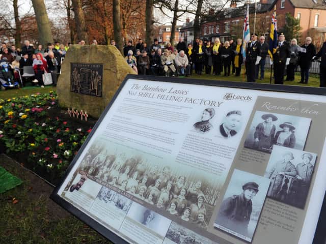The Barnbow Lasses memorial in Manston Park