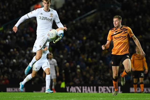 Patrick Bamford hit the post before Gjanni Alioski stroked in Leeds' second goal (Pic: Getty)