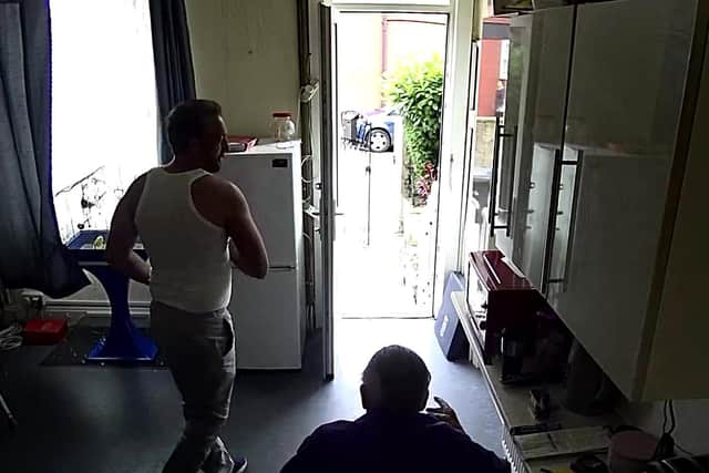 Norbert Ciechowicz is caught on CCTV burgling the pensioner's home