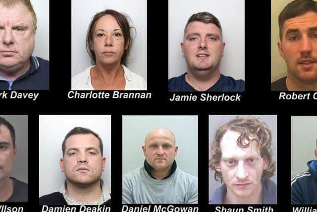 Nine people have been sentenced to a total of 40 years for their part of a drugs operation which operated across the north of England. Photos provided by West Yorkshire Police.