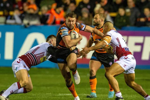 Castleford captain Michael Shenton was "excellent" in his 300th Super League appearance, coach Daryl Powell said. Picture by Bruce Rollinson.