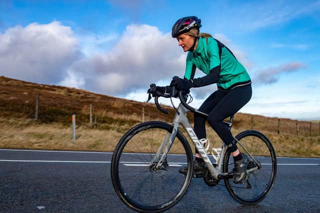 Rachel Cullen  pictured on Holme Moss.
 Picture Bruce Rollinson