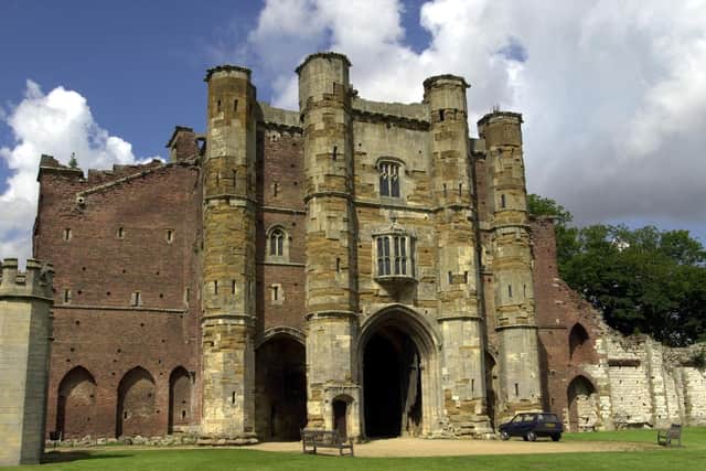 The gatehouse of Thornton Abbey remains intact