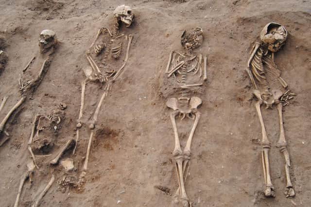 The skeletons were found in the grounds of Thornton Abbey