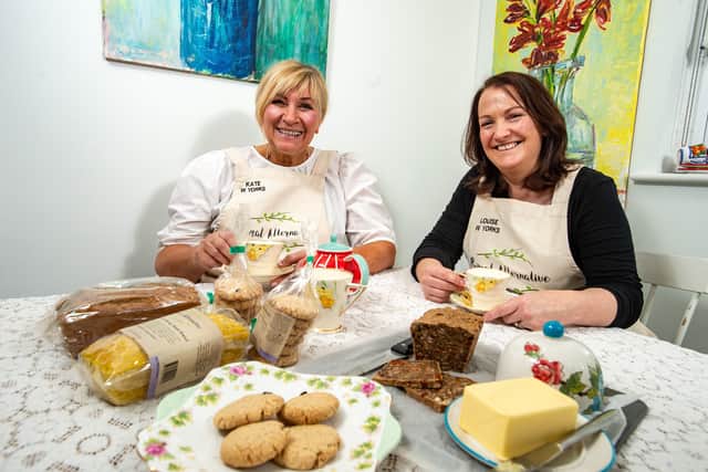 Louise with one of the fiorst members of her home-baking network Kate Oliver.Picture Bruce Rollinson