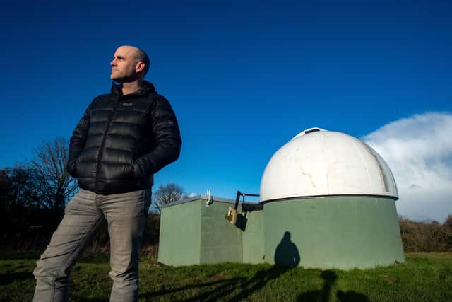 Martin Whipp at the Lime Tree Observatory, Grewelthorpe, near Ripon.
 Picture: Bruce Rollinson