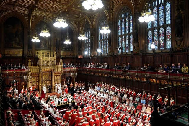 The Queen delivers her speech at the State Opening of Parliament in the House of Lords. Photo: Toby Melville/PA Wire
