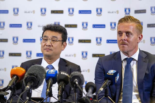 Sheffield Wednesday chief Garry Monk (right) with Owls owner Dejphon Chansiri (left).
