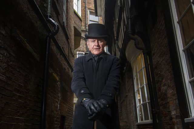 Mark Graham from the Original Ghost Walk of York in Lady Pecketts Yard