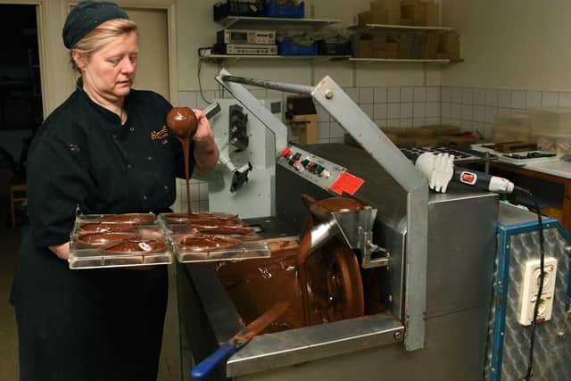 The chocolate factory is included in the sale