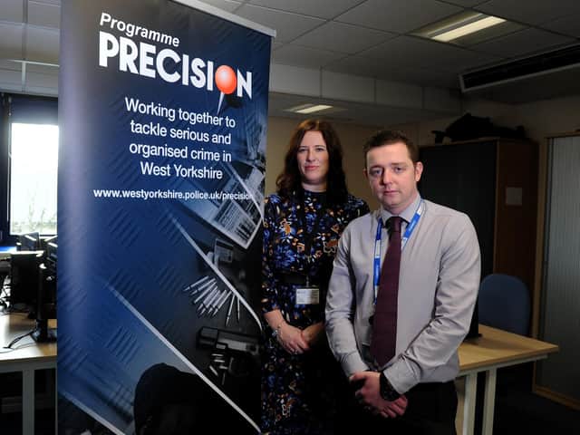 Detective Inspector Andy Farrell, Regional Co-ordinator for County Lines  and Serious Organised Crime Co-Ordinator for West Yorkshire Police Debbie Williams.