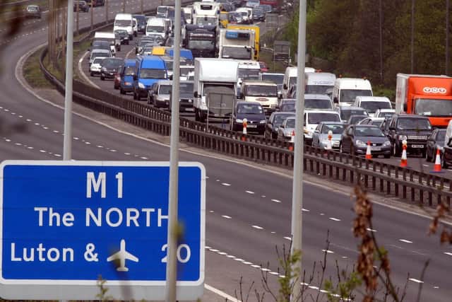 File photo of cars on the M1 Motorway, Photo: PA