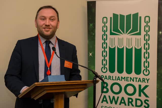 Ian Murray receiving his award. Photo: Parliamentary Book Awards