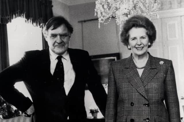 Sir Bernard Ingham, The Yorkshire Post columnist, with Lady Thatcher.