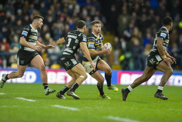 Stevie Ward in action against Hull FC.