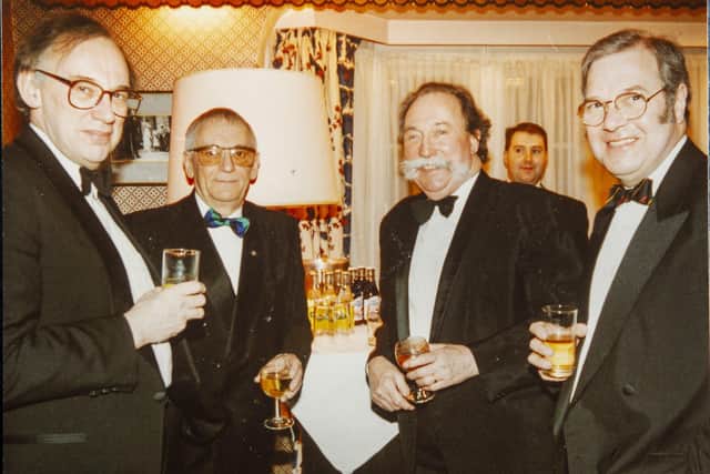 Past members of Ilkley Book Club. From left: Jim Lynch, Willis Hall, Tom Jackson and Robert Taylor.