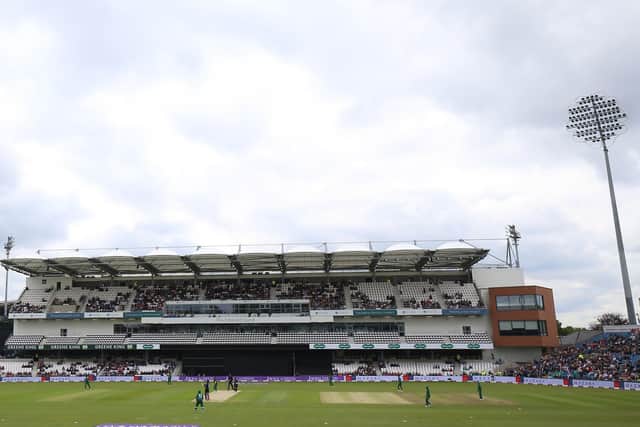 A general view of action between England and Pakistan looking toward the Emerald Stand during the One Day International match at Emerald Headingley, Leeds. (Picture: Mike Egerton/PA Wire)