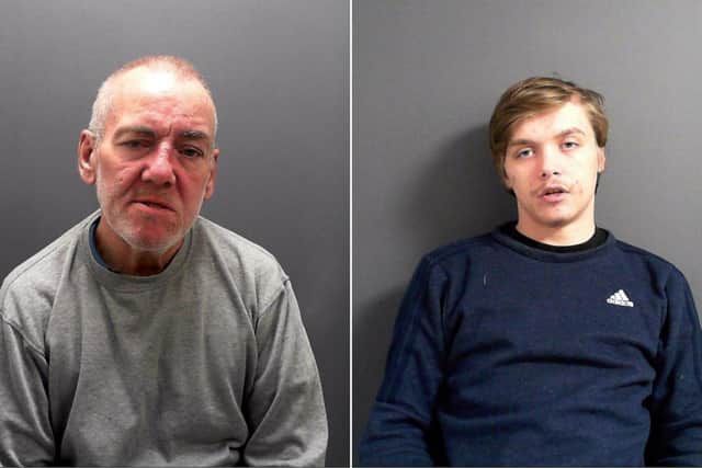 Peter Anthony Egan (left) and Wade Clifford Michael Kershaw, both of York, sentenced for blackmail