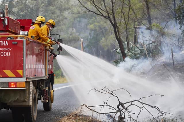 Firefighters tackle Australia's bushfires.