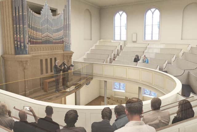 An artist's impression of how the organ will look at the Wesley Centre. Picture: Wesley Centre.