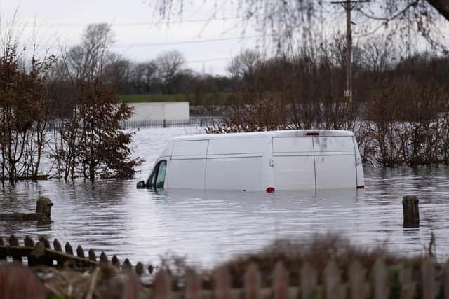 Flooding in the village of Snaith, East Yorkshire. Photo: SWNS
