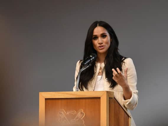Meghan gave a speech to pupils at a school in Dagenham on Friday. Credit: PA
