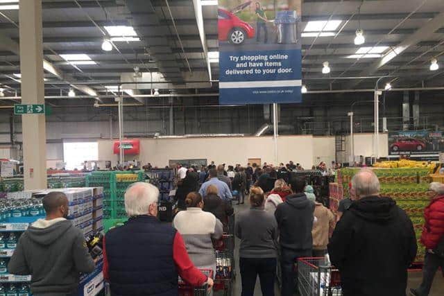 Shopper Samantha Welsh was concerned to findcustomers 'stockpiling' toilet rolls at Costco