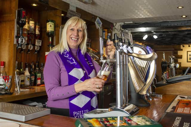 North Yorkshire pub owner jayne Sivills whose horse, Lady Buttons, is lining up at Cheltenham today.