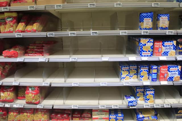 Empty supermarket shelves have become a common sight across Europe.