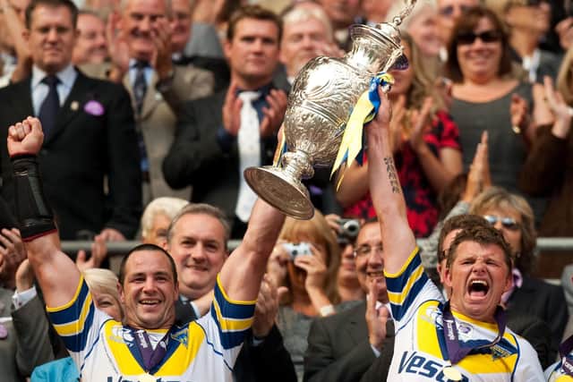 Lee Briers, right, achieved a childhood ambition by winning the Challenge Cup.