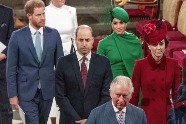 The Duke and Duchess of Sussex, the Duke and Duchess of Cambridge with the Prince of Wales  during the Commonwealth Service at Westminster Abbey, London on Commonwealth Day, but should the monarchy be slimmed down?