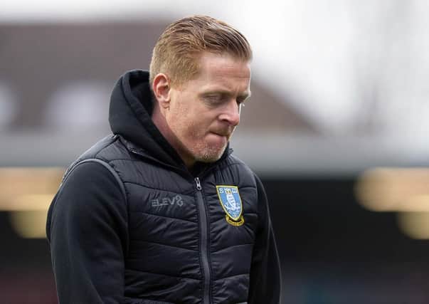 Owls boss Garry Monk after the defeat to Brentford (Picture: Steve Ellis)