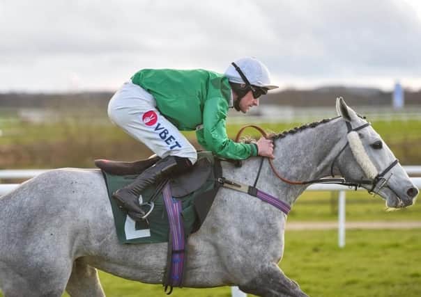 Festival mount: Brian Hughes rides Panic Attack in the Weatherbys Champion Bumper.